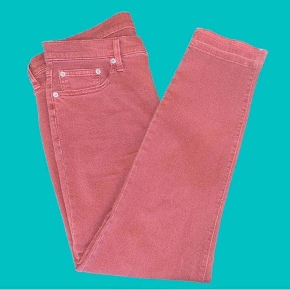 GAP Pink Salmon Mauve Denim True Skinny Jean Size 31R
